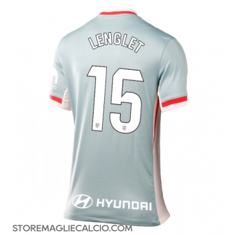 Atletico Madrid Clement Lenglet #15 Maglia Gara Trasferta Repliche 2024-25 Donna Maniche Corte